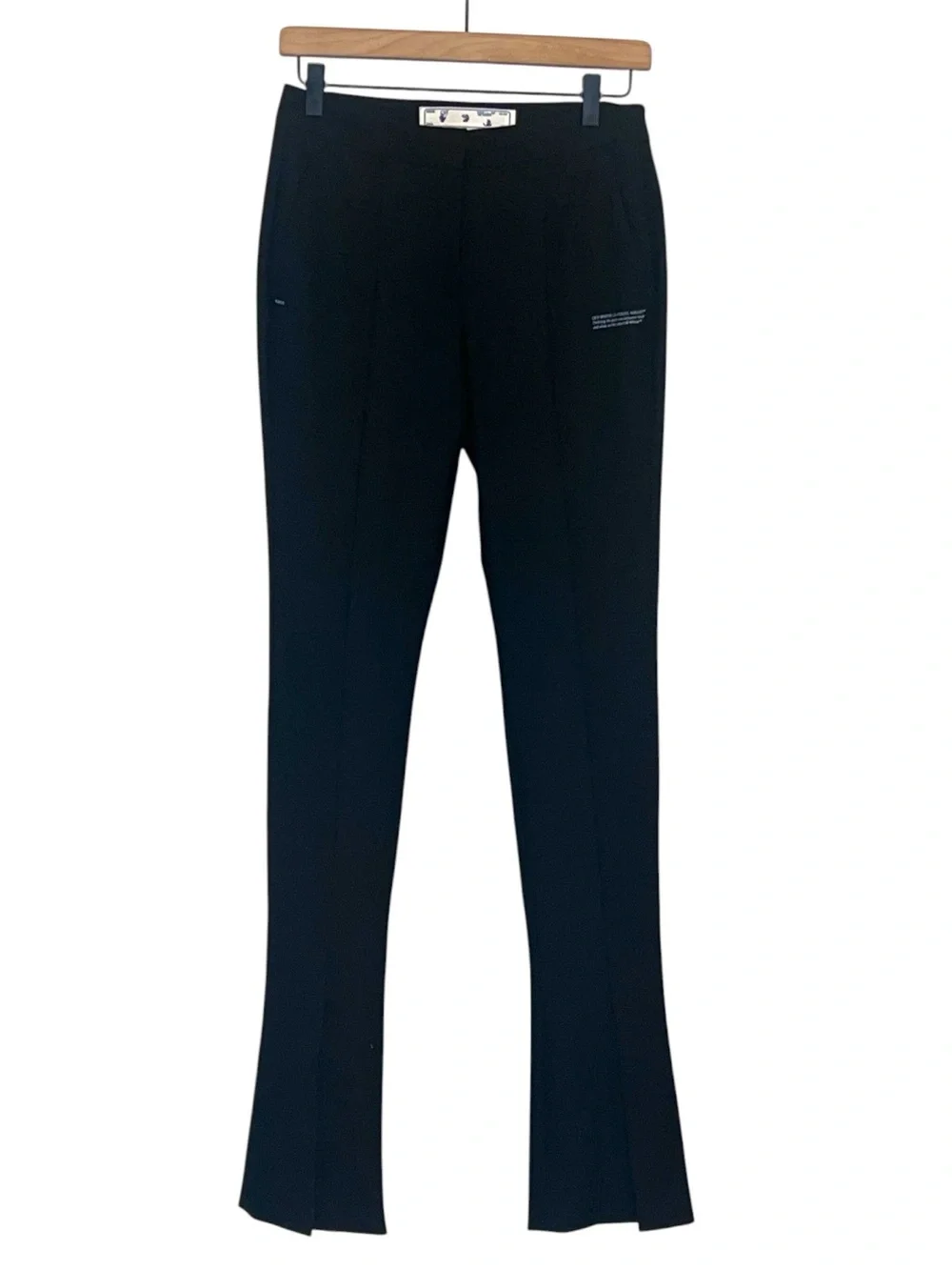 Off-White “Corporate” Tailored Flare Pants Black Size 38 (US 4) NWT